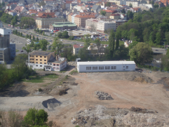 bývalý areál společnosti na ulici Polská. Dnešní nákupní centrum Galerie Šantovka